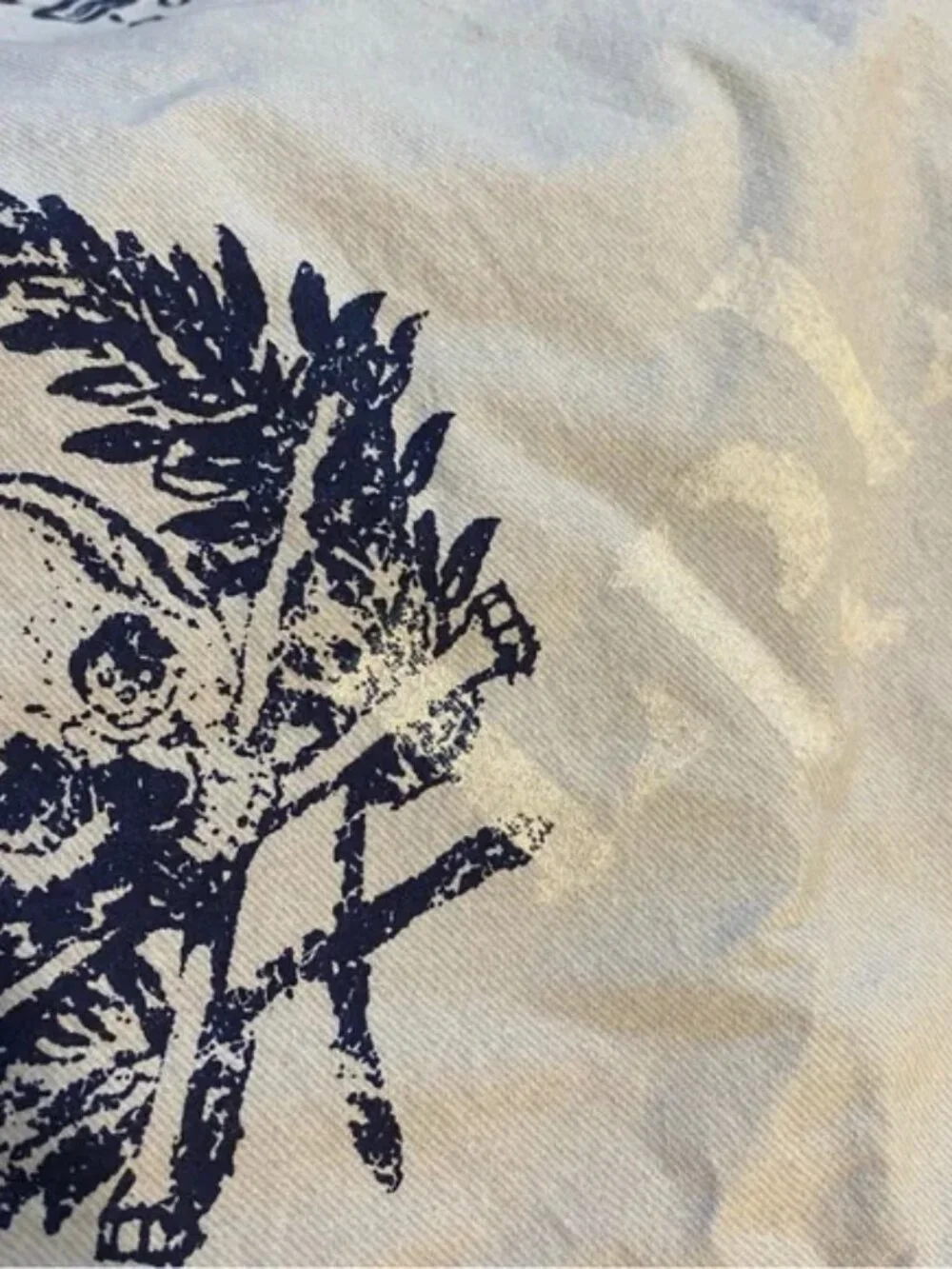Lauren Ralph Lauren LRL blue 100% cotton Ellis University skulls twin flat sheet